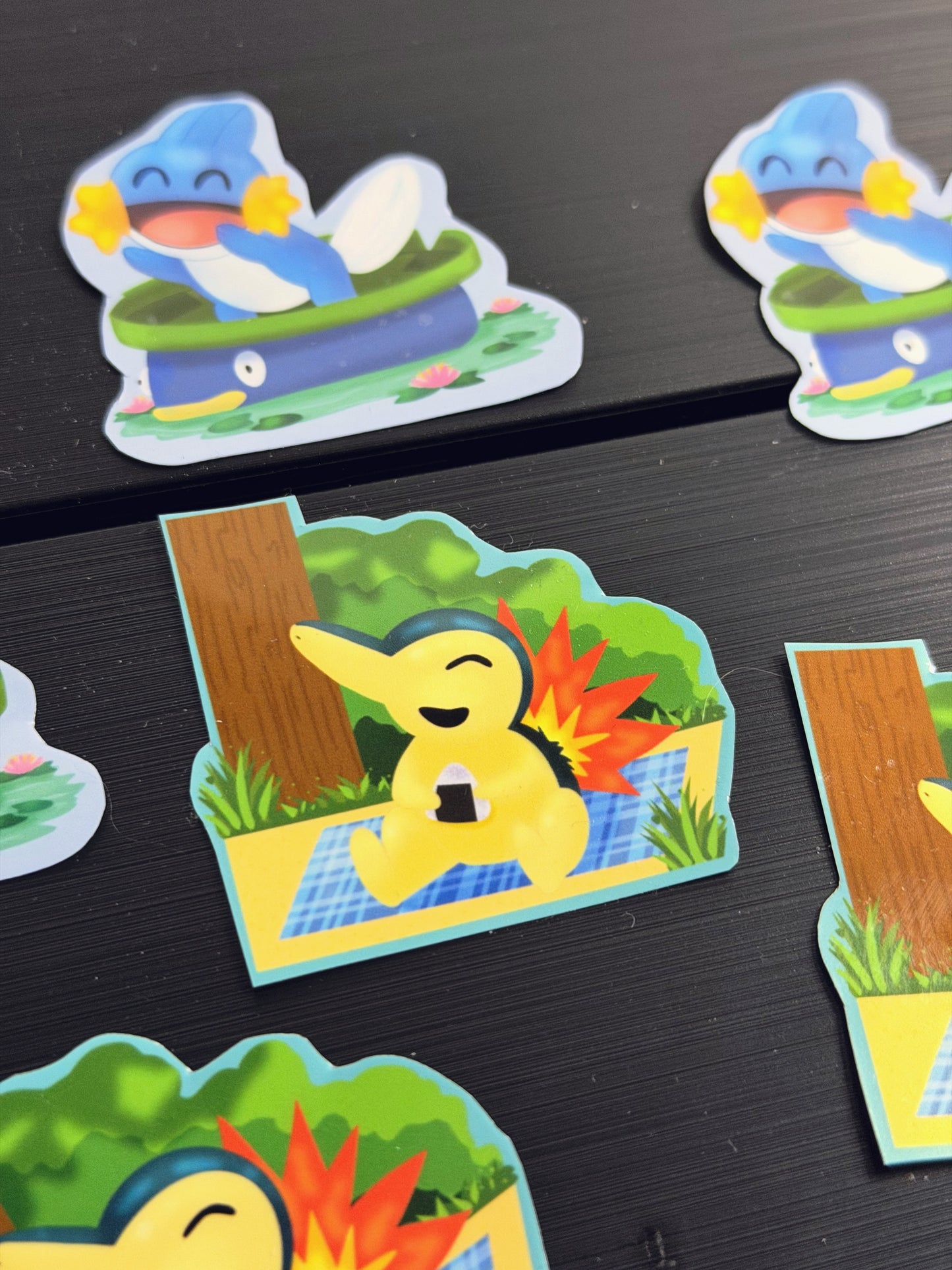 Pokemon Mudkip/Cyndaquil Vinyl Sticker