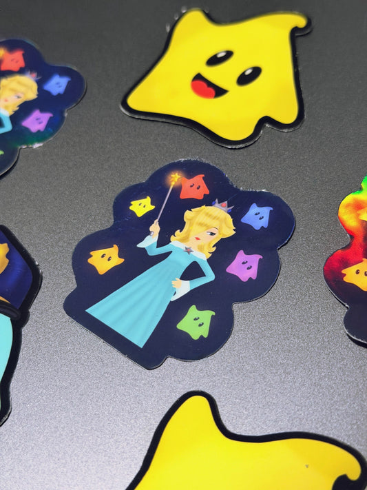 Super Mario Galaxy Vinyl Stickers