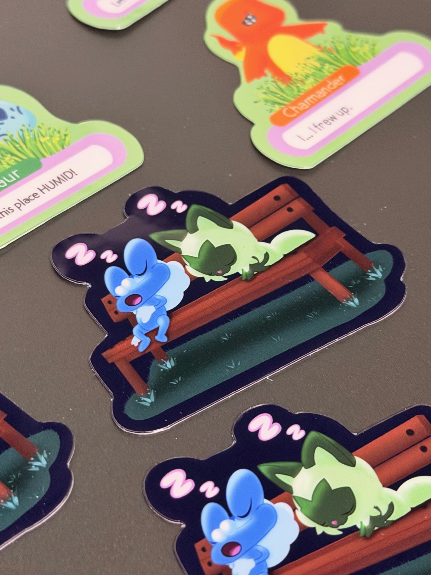 Pokopia Froakie and Sprigatito Vinyl Sticker