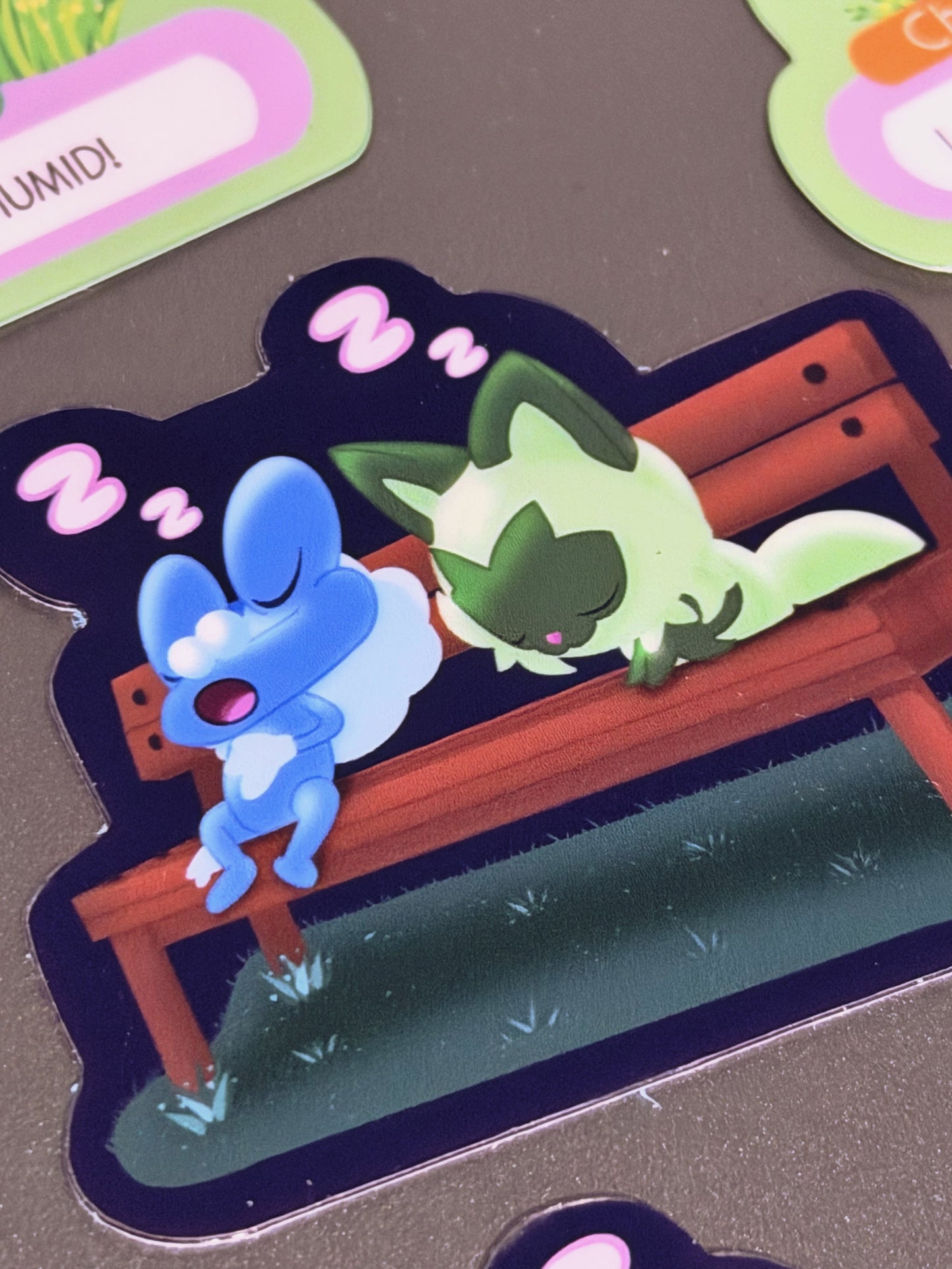 Pokopia Froakie and Sprigatito Vinyl Sticker