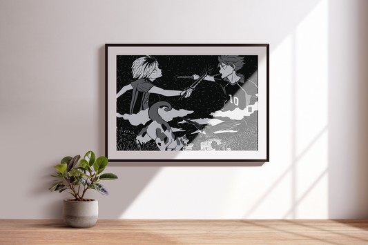 "Dumpster Battle" Illustrated Art Print
