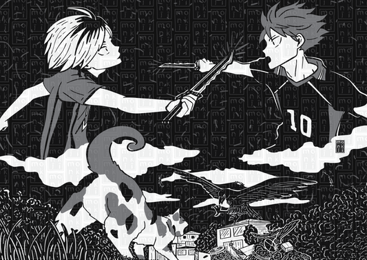 "Dumpster Battle" Illustrated Art Print